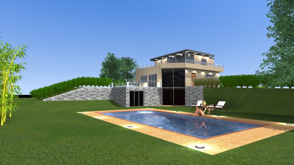 Andrea Giacomelli - progettazione architettonica - villa con piscina