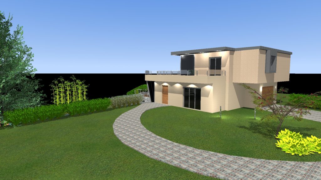 Andrea Giacomelli - progettazione architettonica - villa con piscina